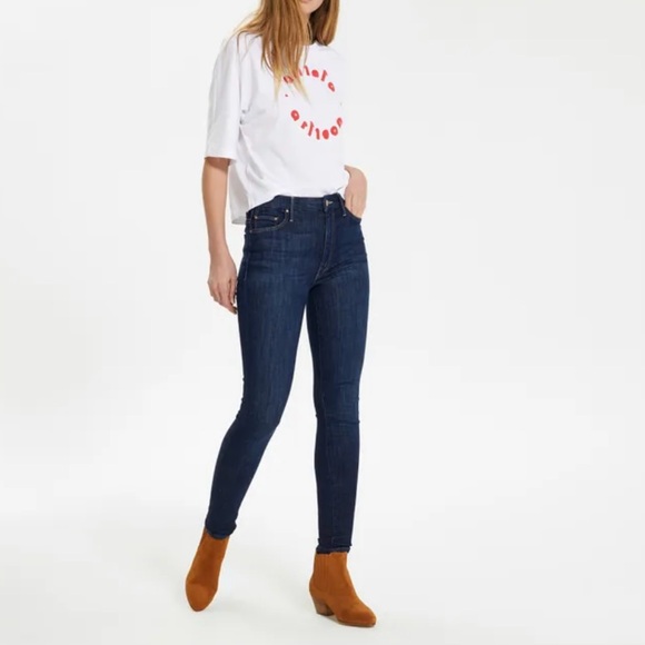 MOTHER Denim - MOTHER The Looker Clean Sweep Dark Wash Skinny Jeans Size 28